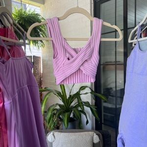 UO wrap front crop top